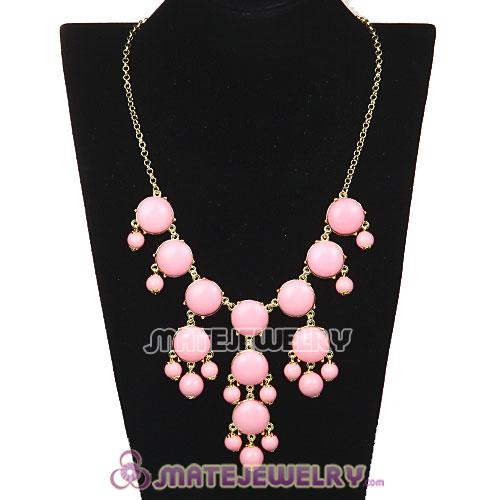 2013 Fashion Jewelry Pink Mini Bubble Bib Statement Necklaces 