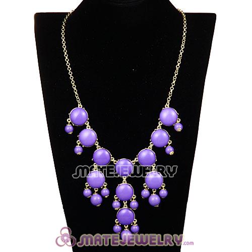 2013 Fashion Jewelry Lavender Mini Bubble Bib Statement Necklaces 