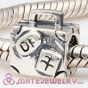European Sterling Silver Suitcase Bead