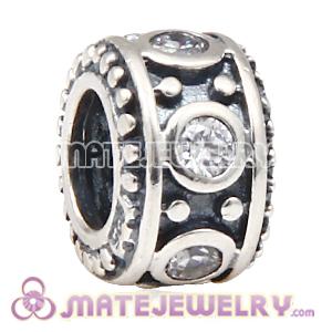 Largehole Jewelry designer beads with clear stones