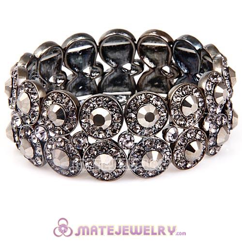 2013 Fashion Hip Hop Style Pave Crystal Alloy Stretch Wrap Bracelet