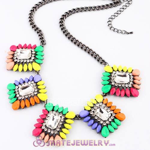 2013 Fashion Lollies Multi Color Resin Crystal Statement Necklaces