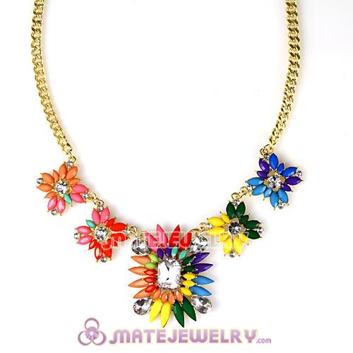 2013 Fashion Lollies Multicolor Resin Crystal Statement Necklaces