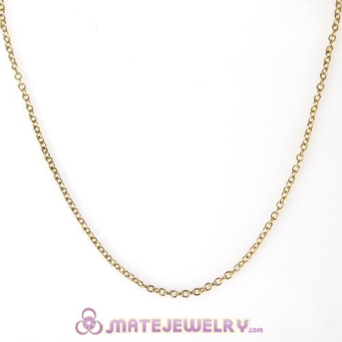 76CM Gold Plated Alloy Necklace Chain Fit Locket Pendant Wholesale