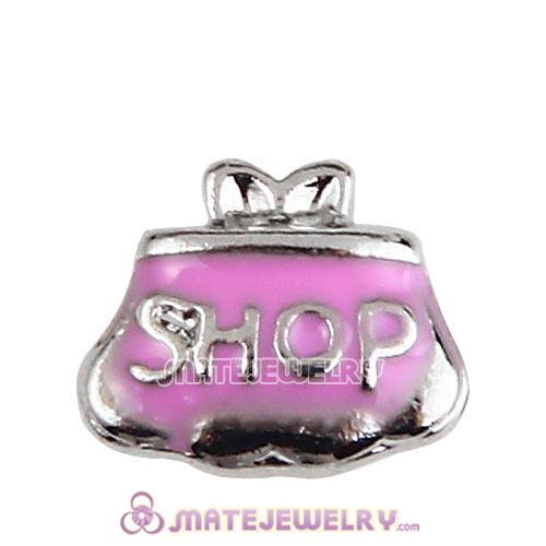 Platinum Plated Alloy Enamel Love to shop Floating Locket Charms