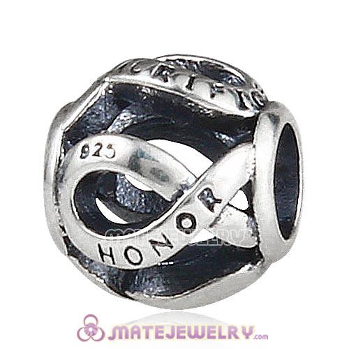 Sterling Silver Sacrifice Service Honor Valor Beads European Style