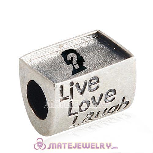 Sterling Silver Live Love Laugh Beads with DIY Photo European Style
