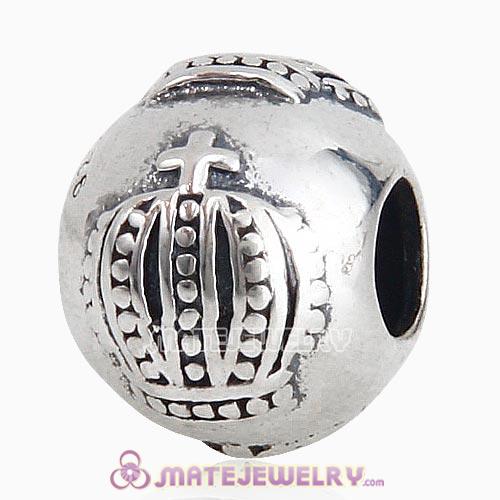 European Style Sterling Silver Crown Beads