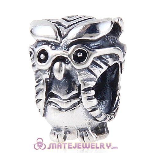 Antique Sterling Silver European Style Owl Charms