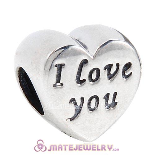 European Style Sterling Silver Words of I Love You Charm Beads