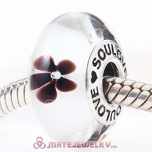 High Grade Flowers SOULOVE Glass Beads 925 Silver Core with Screw Thread