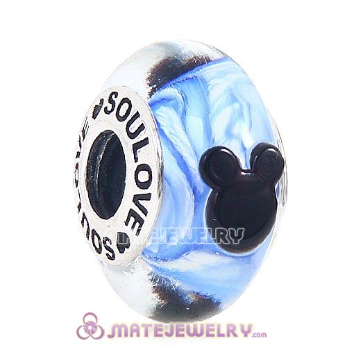 High Grade SOULOVE Mickey Glass Beads 925 Silver Core with Screw Thread