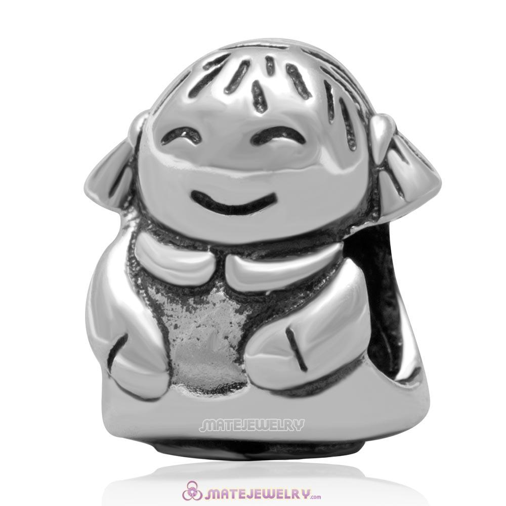 Wholesale Sterling Silver Little Girl Charm Bead