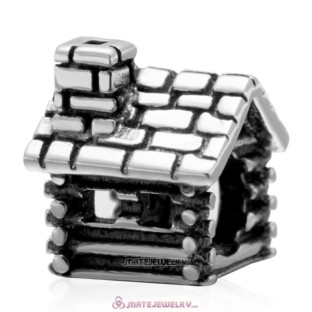 Wholesale House Home Charm Bead Antique Silver