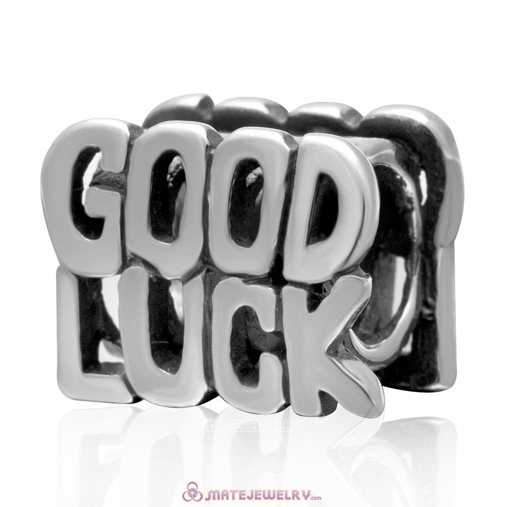 925 Sterling Silver Good Luck Bead and Charm