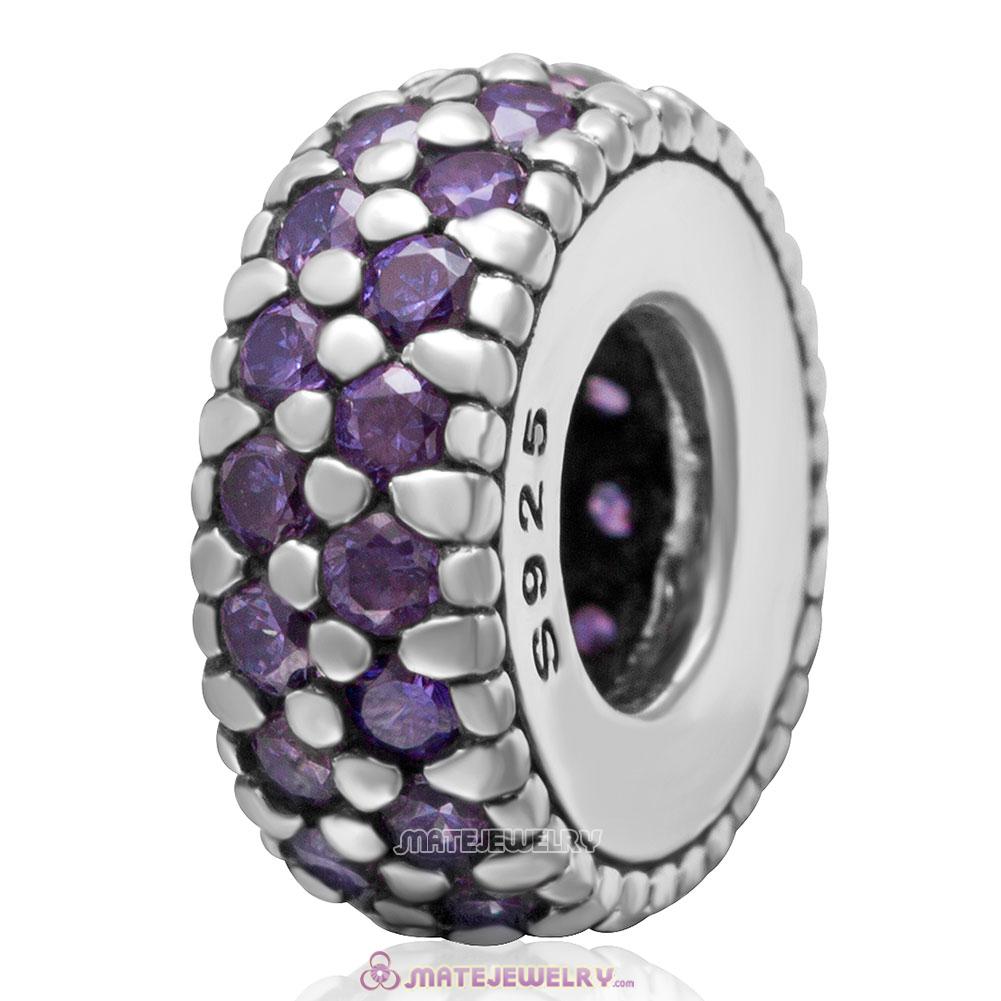 Inspiration Within with Tanzanite CZ Spacer Bead 925 Sterling Silver 