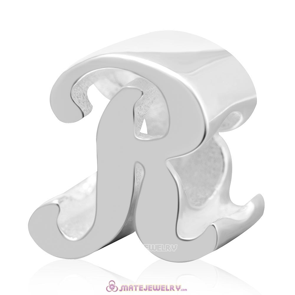 925 Sterling Silver Reflections Alphabet R Letter Bead