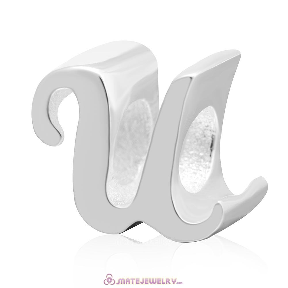 925 Sterling Silver Reflections Alphabet U Letter Bead