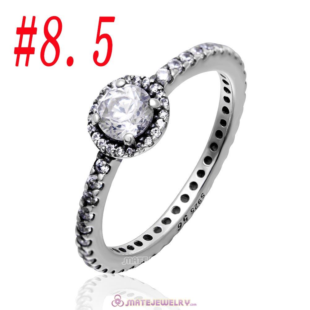 Vintage Elegance Ring Sterling Silver with Clear CZ