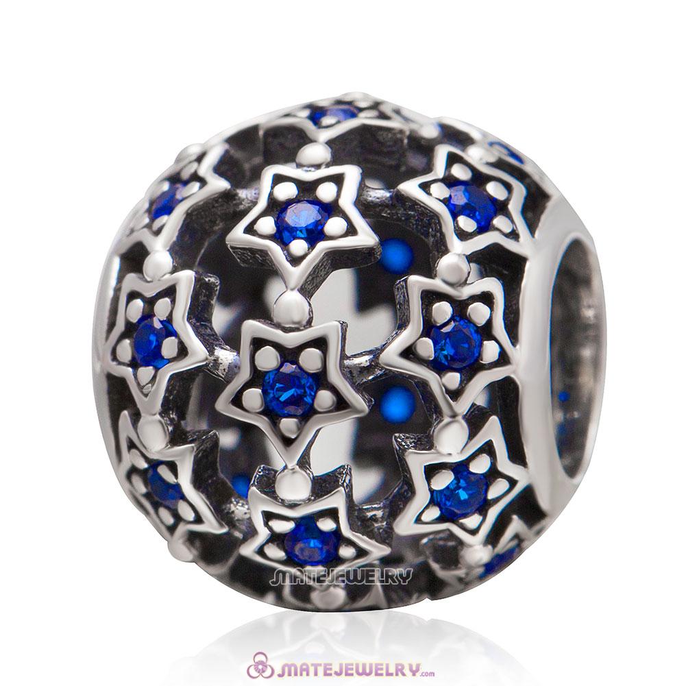 Shimmering Star with Blue CZ Charm
