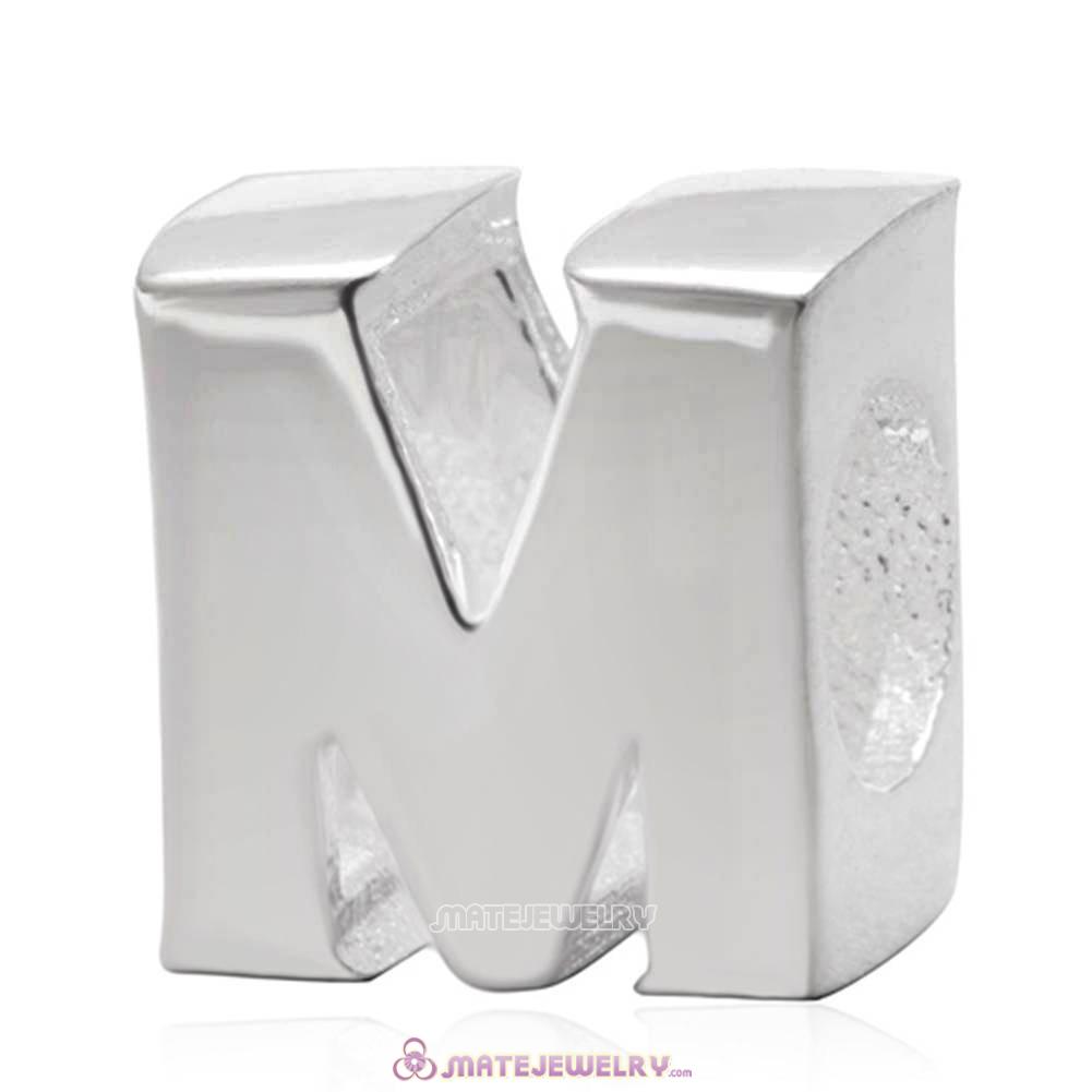 Sterling Silver Reflections alphabet M bead