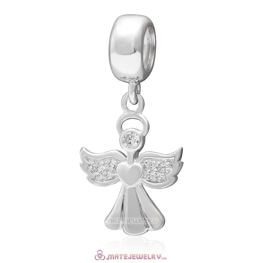 Angel of Love Charms Clear CZ