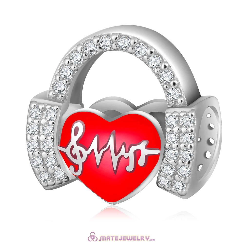 925 Sterling Silver Heartbeats Charms Beads