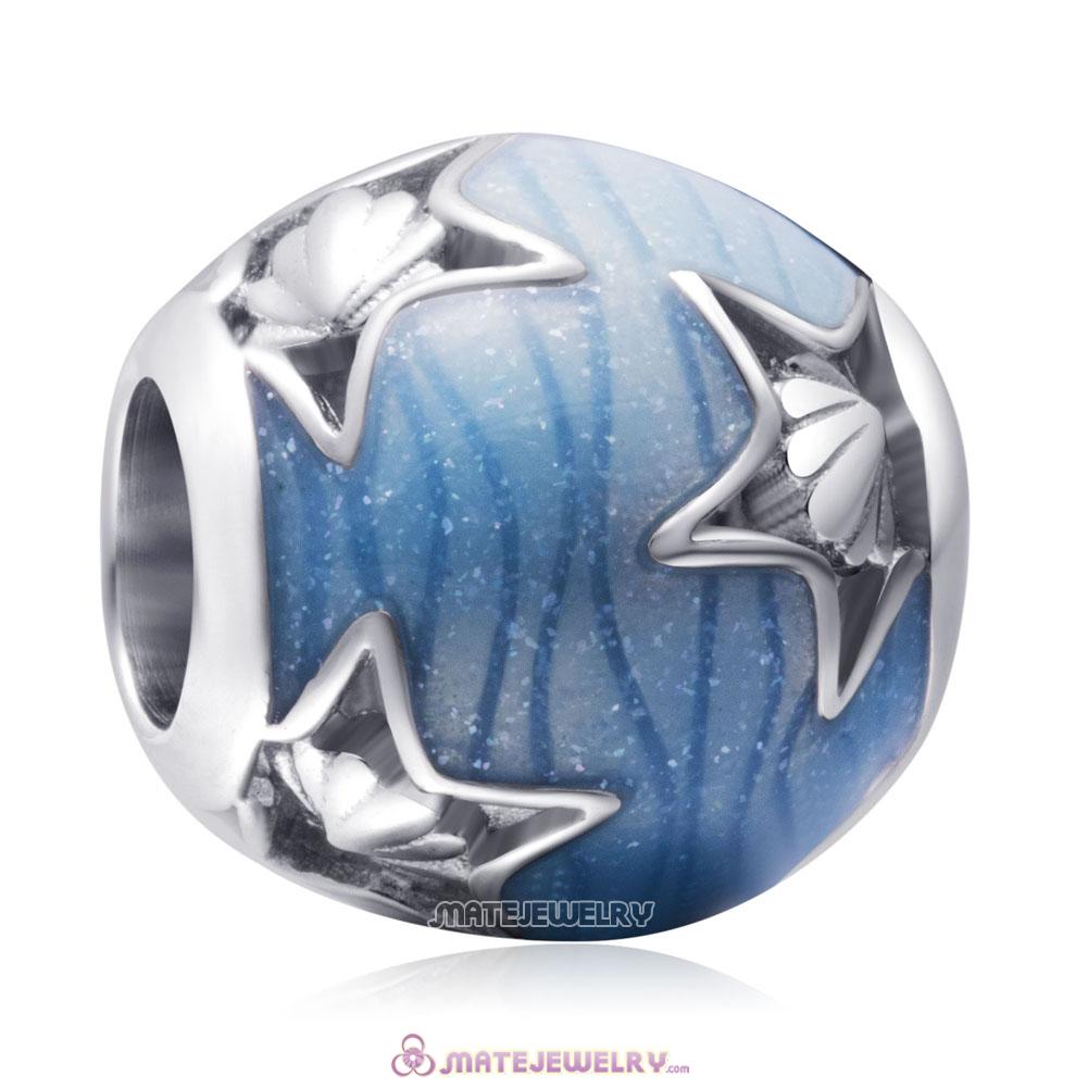 925 Sterling Silver Blue Ocean Starfish Charms Beads