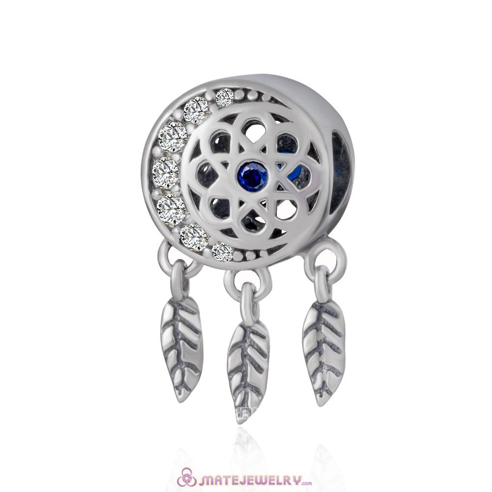 European 925 Silver Moon and Sun Dreamcatcher Dangle Charms